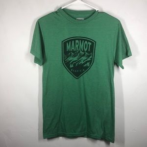 Marmot Mountain green tee size small